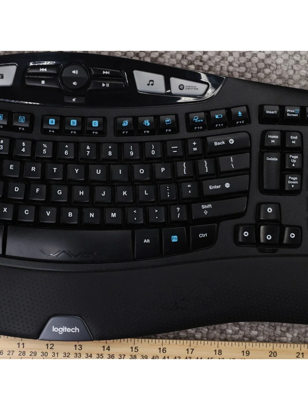 Logitech K350 Wireless Wave Keyboard | Ergonomic Media Keyboard | M/N Y-R0053